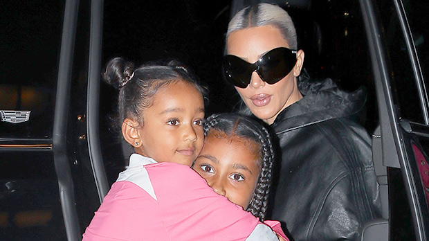 Kim Kardashian Models Ex Kanye West’s New Yeezy Glasses With North, 9, & Chicago, 4, In Fierce Photos