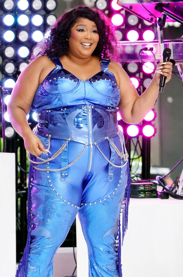 PICS: Lizzo shows off her Yitty denim set with jumpsuit and