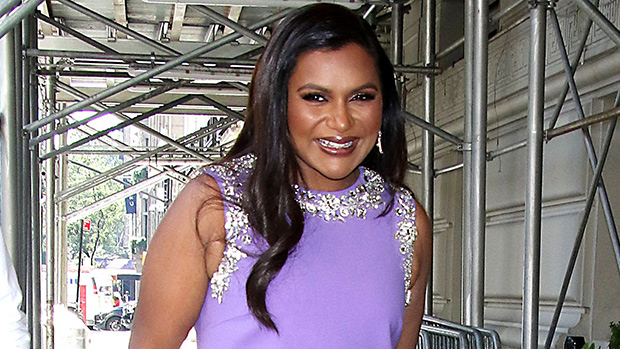 We Can’t Stop Thinking About Mindy Kaling’s Purple Shift Dress