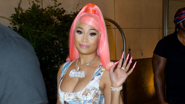 Nicki Minaj Pops in Plunging Corset & Pink Boots for Carnival Party –  Footwear News