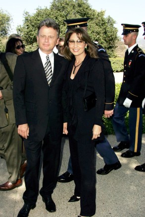 Pat Sajak and wife Lesly
Burial of Former President Ronald Reagan
June 11, 2004  - Simi Valley, CA.  
Pat Sajak and wife Lesly.
Burial of former President Ronald Reagan at the Ronald Reagan Library.
Photo ® Jim Smeal / BEImages