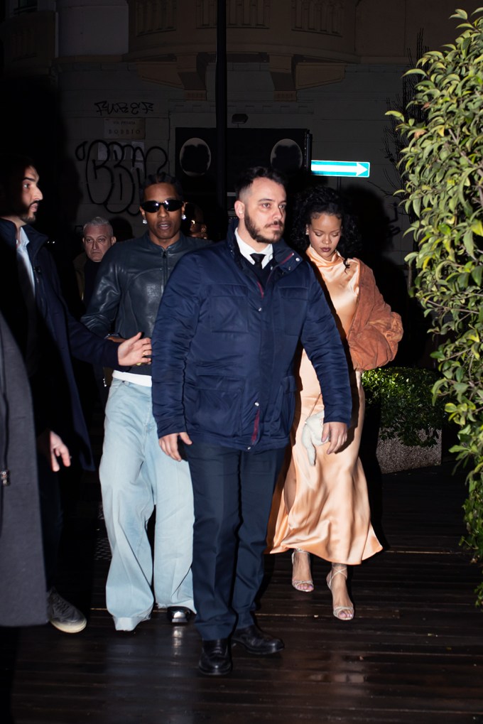 Rihanna & A$AP Rocky leaving after a date night