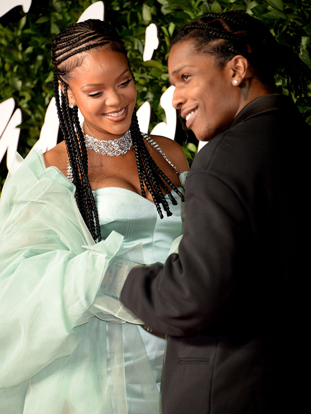 Rockstar Parents A$AP Rocky and Rihanna Coordinated Outfits in