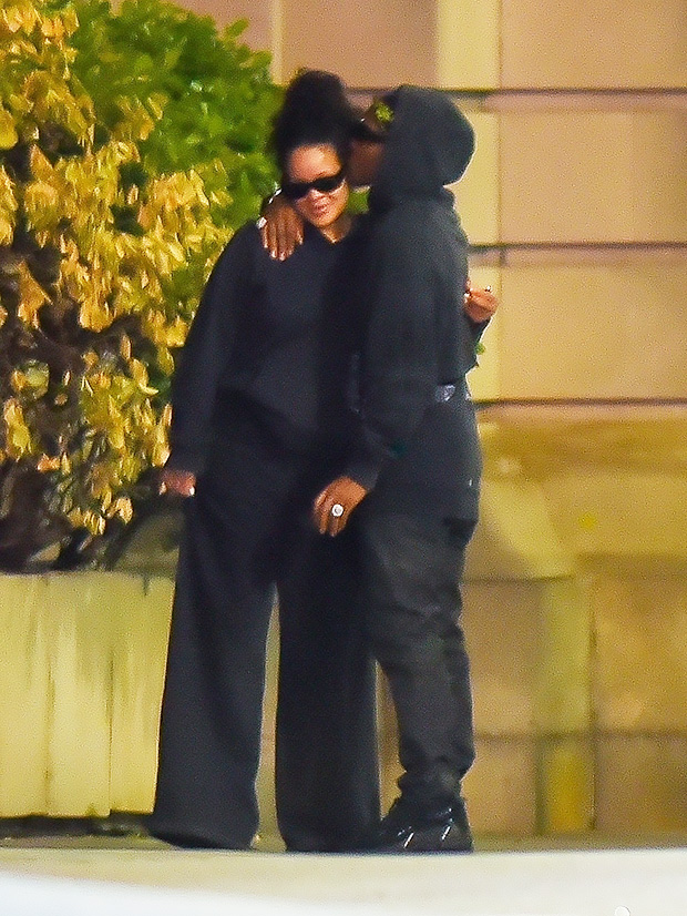 Rihanna Enjoys Kiss From ASAP Rocky on Late Night Date: Photos