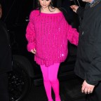 Selena Gomez is pretty in pink as she arrives at the SNL after party