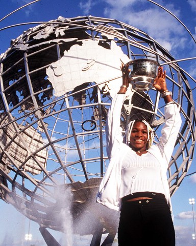 Serena Williams visits the Unisphere in New York US Open Tennis 1997 USA New YorkSport