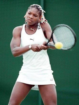 SERENA WILLIAMS DURING HER MATCH WITH MISS V RUANO PASCUAL THE WIMBLEDON CHAMPIONSHIPS 06/29/98 CREDIT: STEVE BARDENS/COLORSPORT Great Britain London Sport