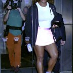 Serena Williams leaves her hotel on her way to play in the US Open