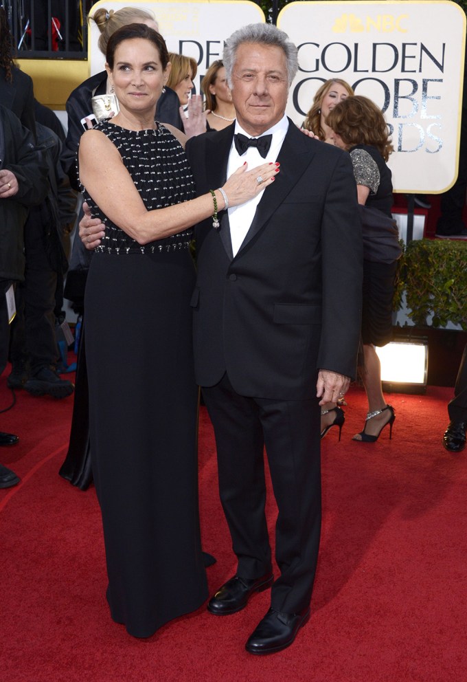Dustin Hoffman & Wife At The 2013 Golden Globes