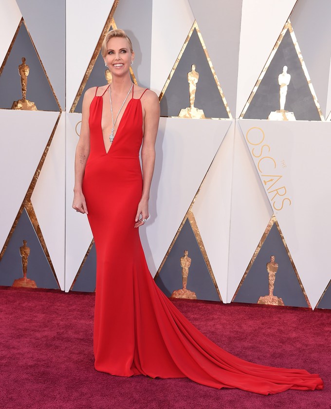 Charlize Theron Takes The Plunge At 88th Academy Awards