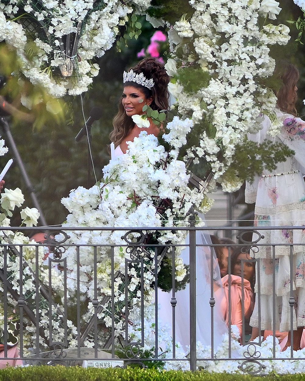 Teresa Giudice and Husband Luis Ruelas kiss while getting married in New Jersey this evening in front of guests