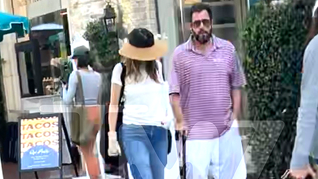 Adam Sandler Hospitalized For Hip Surgery & Is Seen Using A Cane In Recovery: Photos - HollywoodLife