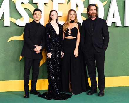 Rami Malek, Andrea Riseborough, Margot Robbie and Christian Bale 'Amsterdam' film premiere, London, UK - 21st September 2022