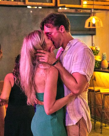 BACHELOR IN PARADISE - “802” – The beachgoers are settling in and sunblocking up, but it won't be long before another bombshell hits the beach.  Victoria F. has arrived and she's ready to make waves!  This week, the men hold the roses so the pressure is on for the ladies to secure their partners, but when a mysterious suitcase appears, it seems like there may be even more competition than they anticipated.  All that, plus a steamy love triangle emerges, an ultimatum is handed out and one man's indecision sets off a Shakespearian chain reaction on “Bachelor in Paradise,” MONDAY, OCT.  3 (8:00-10:00 p.m. EDT), on ABC.  (ABC/Craig Sjodin) SHANAE ANKNEY, LOGAN PALMER