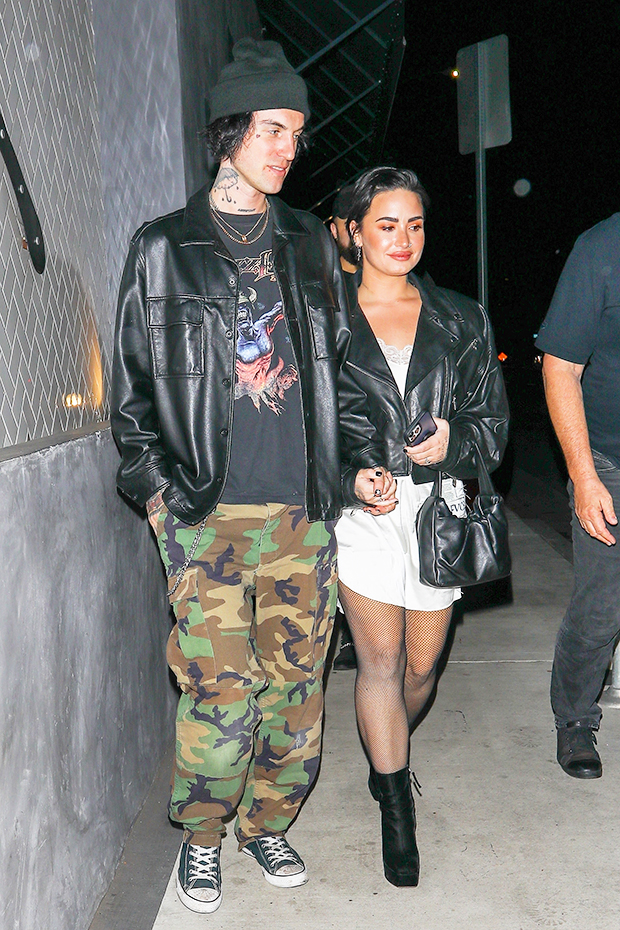 Demi Lovato Holds Hands With BF Jute$ & Rocks Sexy Slip Dress On Date ...