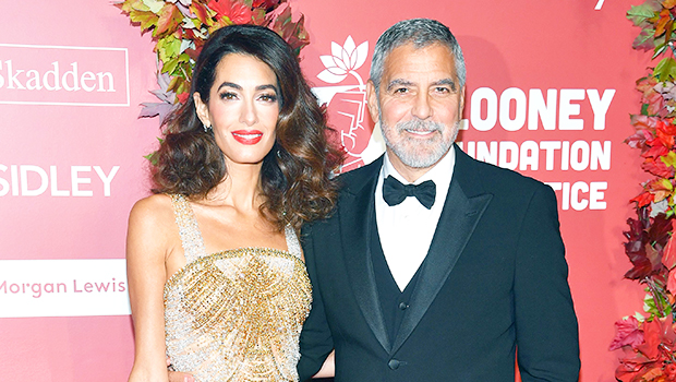 Amal & George Clooney Cuddle At The Clooney Foundation Gala After 8th Wedding Anniversary