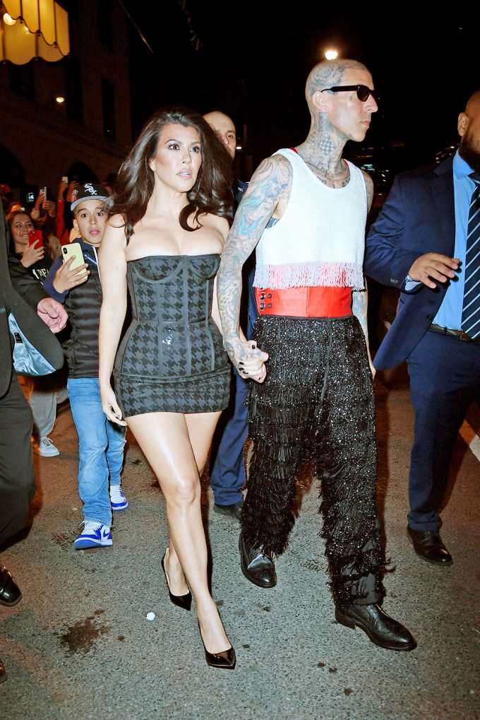 Kourtney Kardashian & Travis Barker After The Met Gala