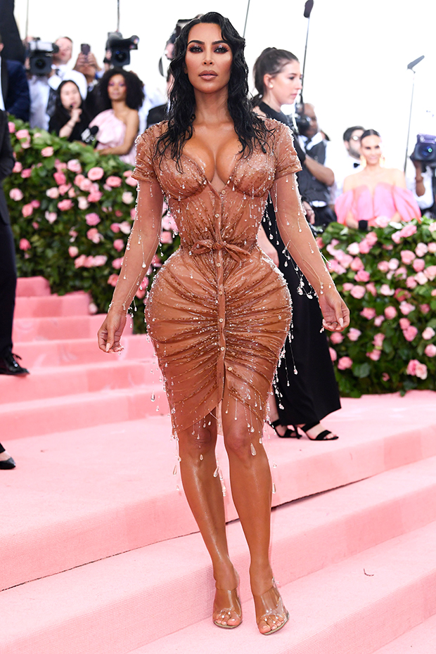 Kim Kardashian's Sexy Robe and Bustier Style