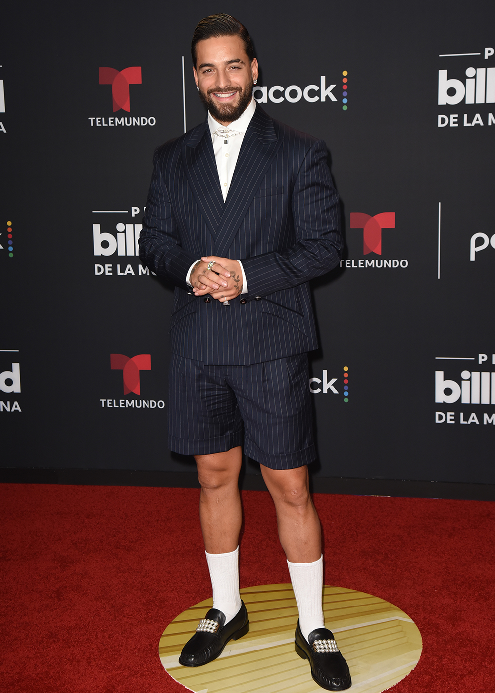 Maluma Wore Grayscale To The 'Marry Me' LA Screening - Red Carpet