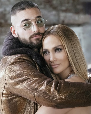 MARRY ME, from left: Maluma, Jennifer Lopez, 2022. ph: Barry Wetcher /© Universal Pictures / Courtesy Everett Collection