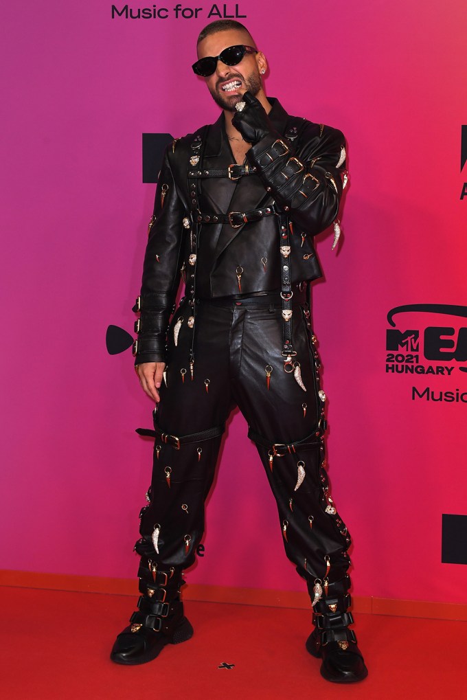Maluma arrives at the MTV Europe Music Awards