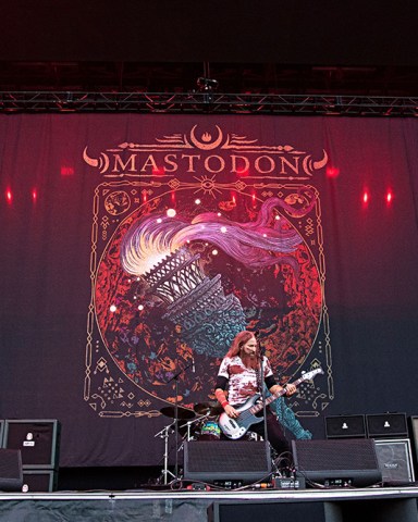 Brent Hinds, from left, Troy Sanders, and Bill Kelliher of Mastodon perform at Inkcarceration Music and Tattoo Festival, at Ohio State Reformatory in Mansfield, Ohio
Inkcarceration Music and Tattoo Festival - Day 1, Mansfield, United States - 10 Sep 2021