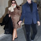 EXCLUSIVE: Pierce Brosnan and Keely Shaye Smith leaving their hotel for lunch in Paris