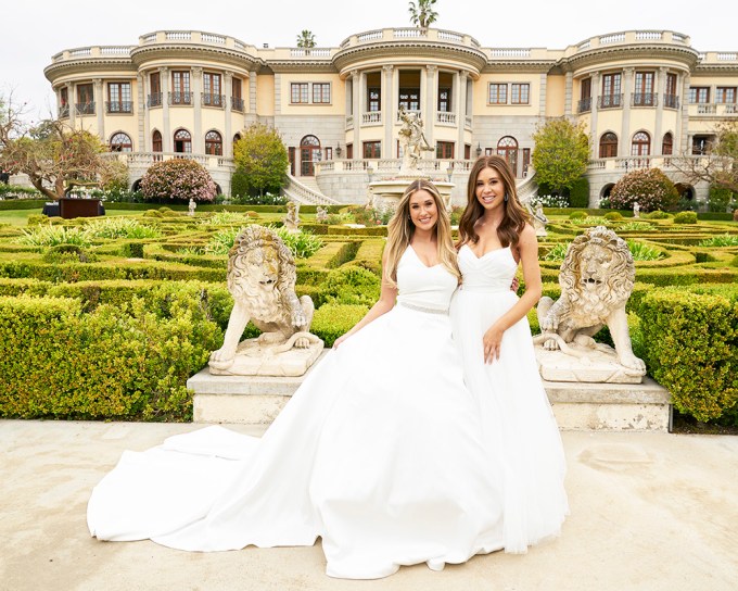 Rachel Recchia & Gabby Windey In Wedding Dresses