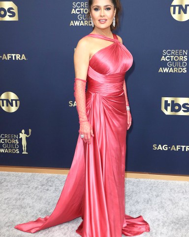 Salma Hayek
28th Annual Screen Actors Guild Awards, Arrivals, The Barker Hangar, Santa Monica, Los Angeles, USA - 27 Feb 2022