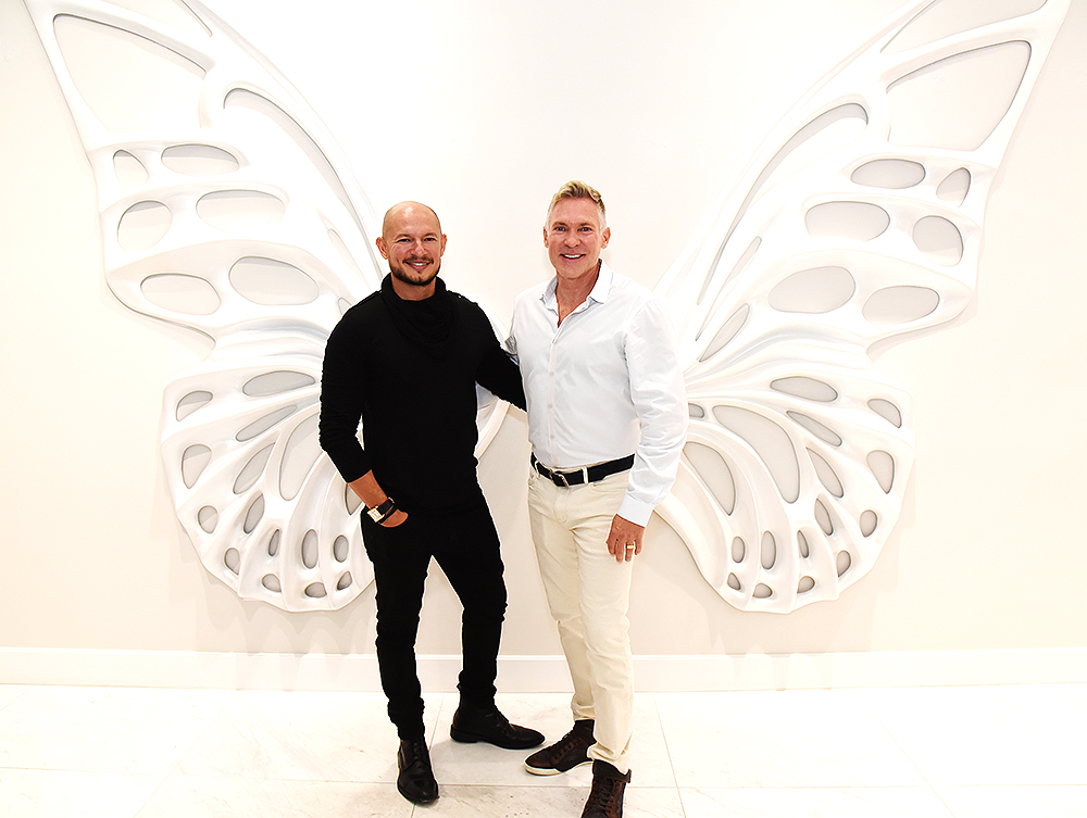 Rubem Robierb and Sam Champion.
Sam Champion and Rubem Robierb Art Exhibition, Fort Lauderdale, USA - 01 Feb 2019