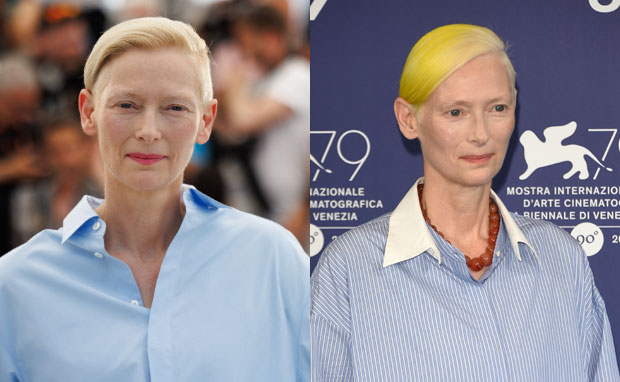 Tilda Swinton is unrecognisable in long wig and full face of makeup on set  of latest film  Mirror Online