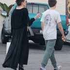 *EXCLUSIVE* Angelina Jolie grabs food to go with her son Knox