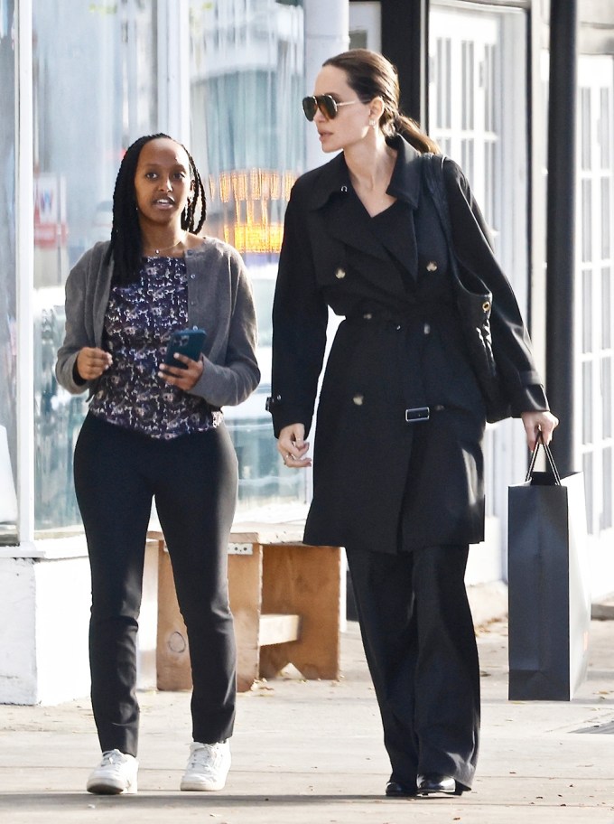 Angelina Jolie goes shopping with her daughter Zahara