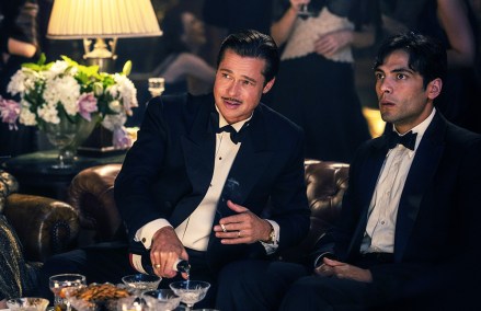 Brad Pitt plays Jack Conrad and Diego Calva plays Manny Torres in Paramount Pictures' Babylon.