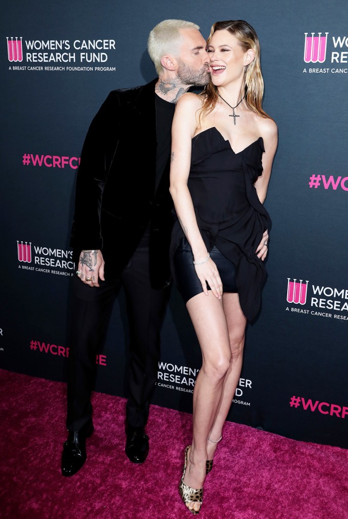 Adam Levine and Behati Prinsloo at a cancer research gala