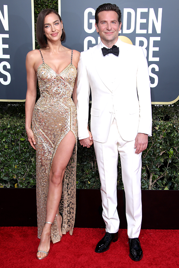 Irina Shayk and Bradley Cooper pose at the 76th Annual Golden Globe Awards ...