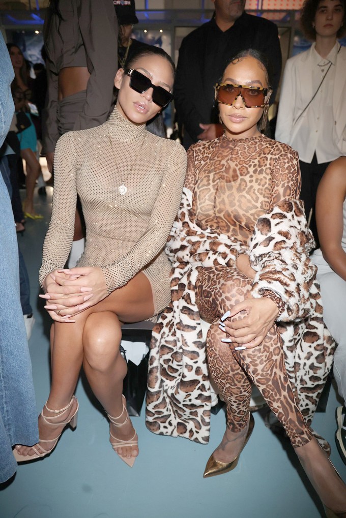 Cassie and La La Anthony at the LaQuan Smith show