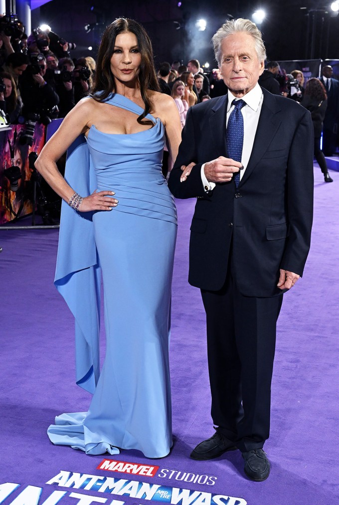 Michael Douglas and Catherine Zeta Jones at ‘Ant-Man and the Wasp: Quantumania’ London premiere