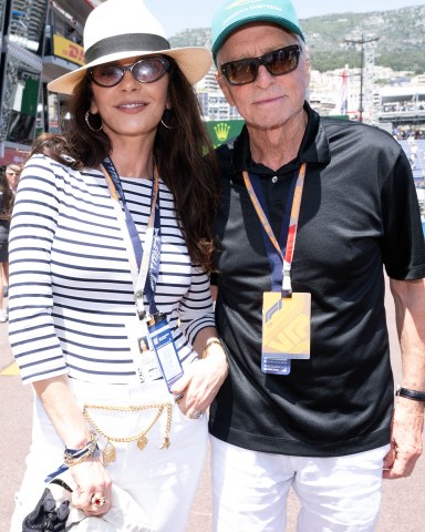 Michael Douglas and Catherine Zeta-Jones attend the F1 Grand Prix of Monaco - Qualifying at Circuit de Monaco on May 27, 2023 in Monte-Carlo, Monaco.
F1 Grand Prix of Monaco - Qualifying - 27 May 2023