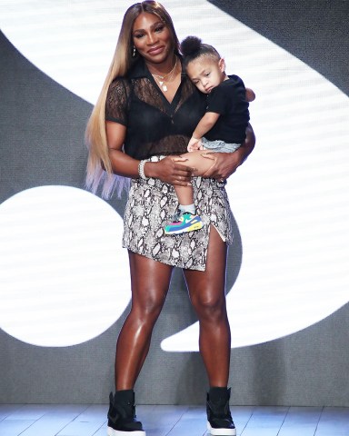 Serena Williams and daughter Alexis Olympia Ohanian Jr. on the catwalk
Serena by Serena Williams show, Runway, Spring Summer 2020, New York Fashion Week, USA - 10 Sep 2019