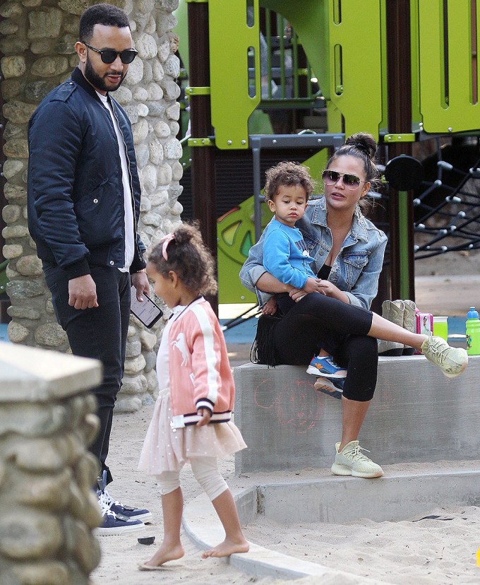 Chrissy Teigen, John Legend and Their Children In Los Angeles