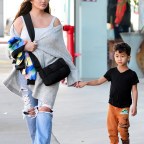 John Legend And Chrissy Teigen Are Spotted With Their Son Miles Along Melrose Avenue In West Hollywood, Ca