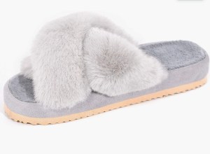 Fluffy slippers.