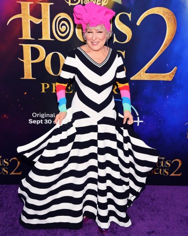 Bette Midler
'Hocus Pocus 2' film premiere, New York, USA - 27 Sep 2022
Wearing Christopher John Rogers