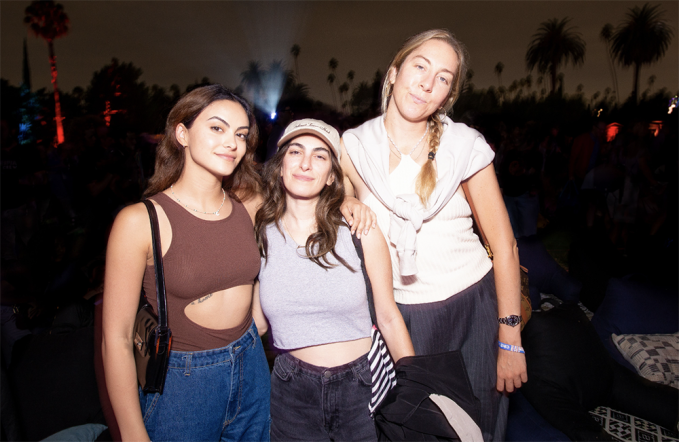 Camila Mendes, Jenn Kaytin Robinson, and Este Haim attend Cinespia’s screening of ‘Goodfellas’