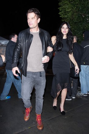 Brentwood, CA - Actor, Josh Duhamel looked grim as he left with a date to party in Brentwood.  comUK: +44 208 344 2007 / uksales@backgrid.com*UK Clients - Pictures with children Please highlight faces before publishing *