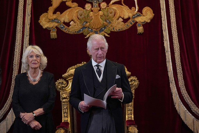 King Charles III during a proclamation