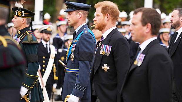 Prince William & Prince Harry Unite To Walk Behind Queen Elizabeth II’s Coffin At Her Funeral