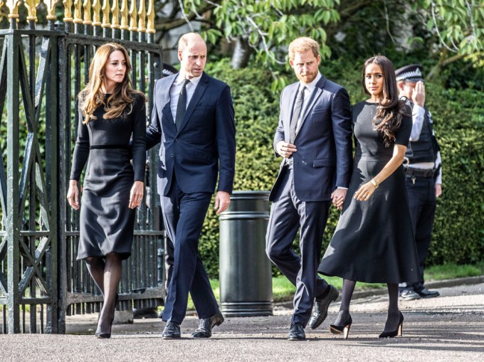 The royals walk together