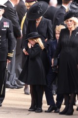 Funeral of Queen Elizabeth II at Westminster Abbey. 19 Sep 2022 Pictured: Princess Catherine, Princess Charlotte, Prince George and Camilla Queen Consort. Photo credit: WPA-Pool / MEGA TheMegaAgency.com +1 888 505 6342 (Mega Agency TagID: MEGA898699_010.jpg) [Photo via Mega Agency]